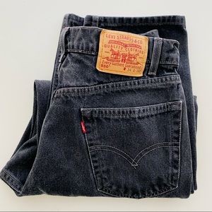 Levis Red Tab 550 Relaxed Fit Men's 34 x 30 Jeans Black. 1990
